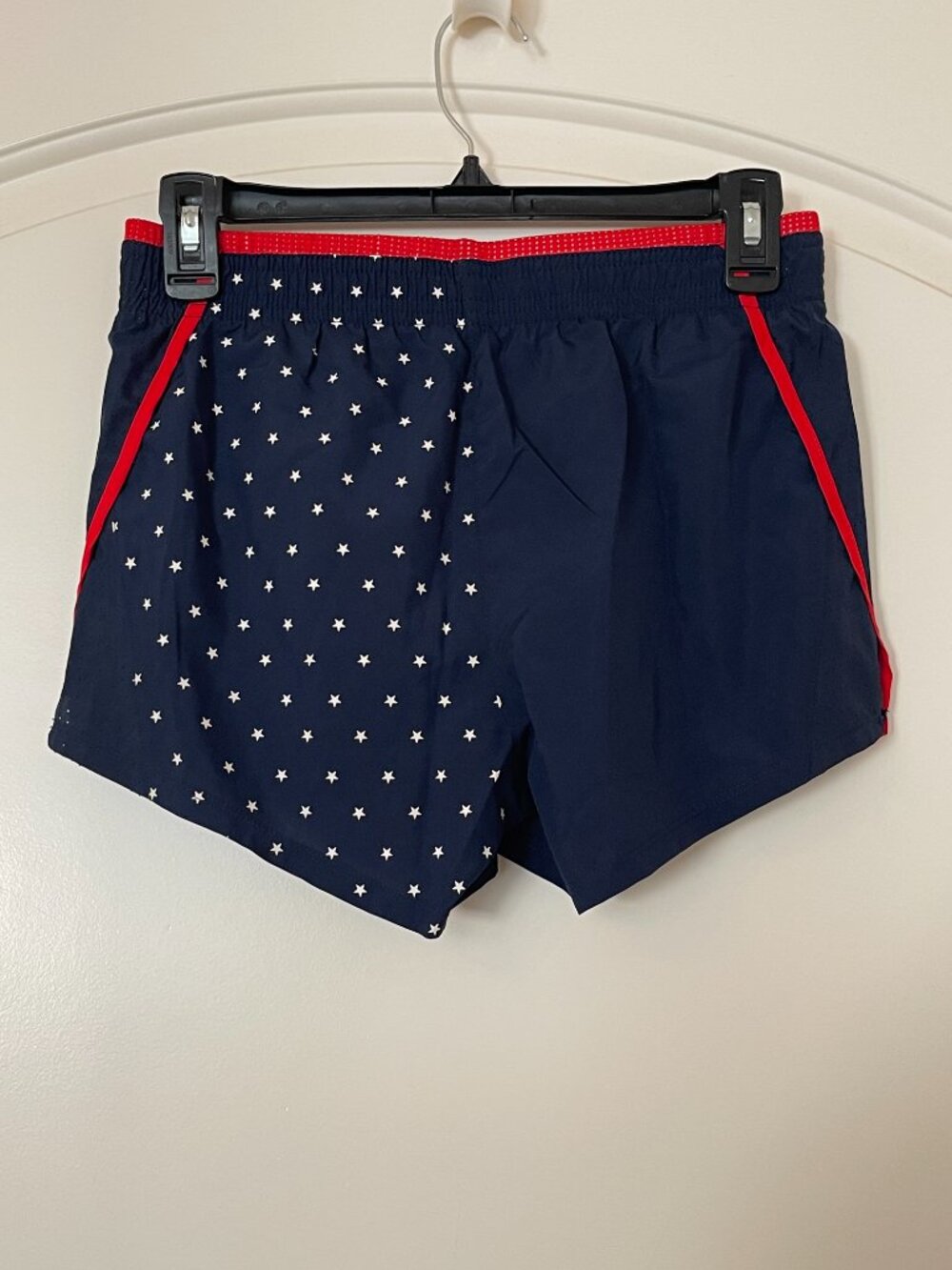 New Nike Shorts Blue White Starts Red Trim Patriotic Americana With Liner XS - Picture 2 of 7